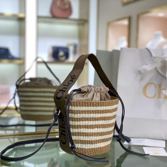 Chloe's new rattan bag Small Woody Basket vegetable basket bucket bag - Picture 8 of 8